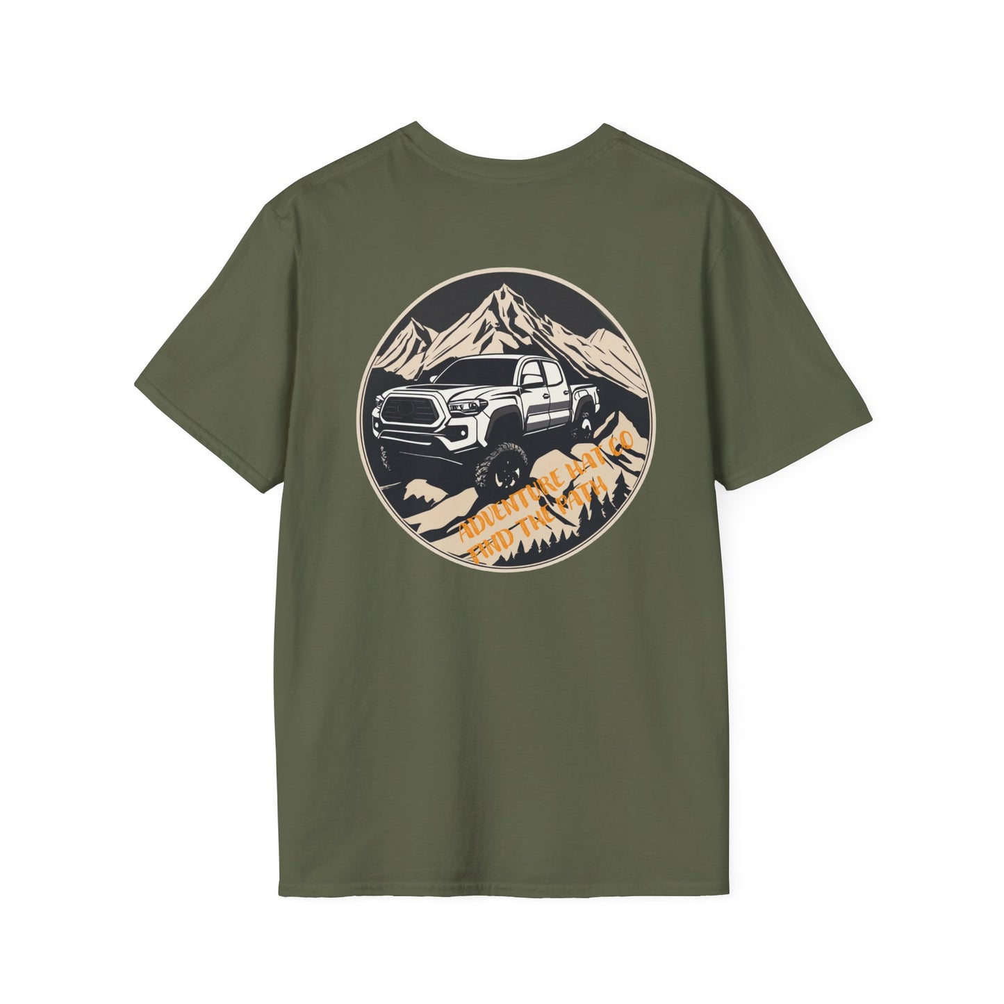 Adventure Hat Co Off-Road in the Mountains Custom Design Shirt Unisex Softstyle T-Shirt