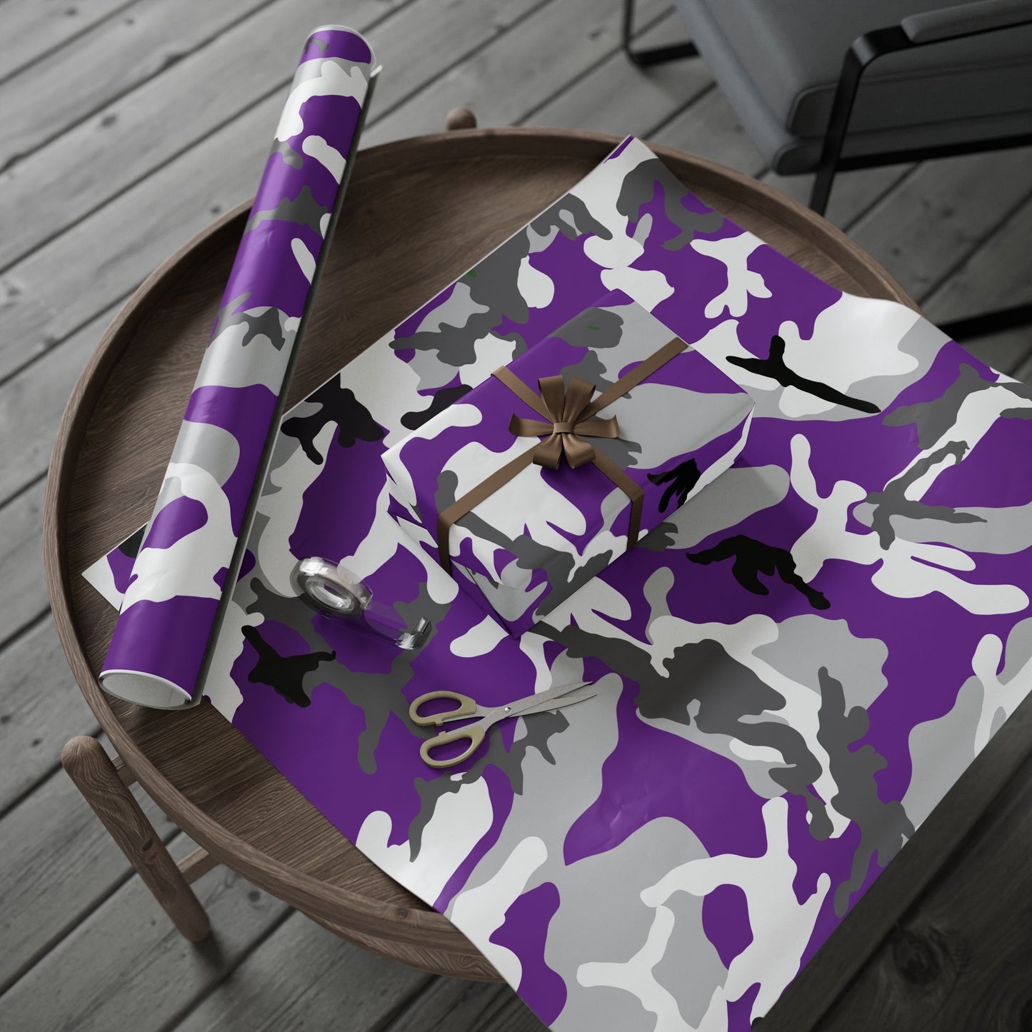 Purple Camouflage Wrapping Paper