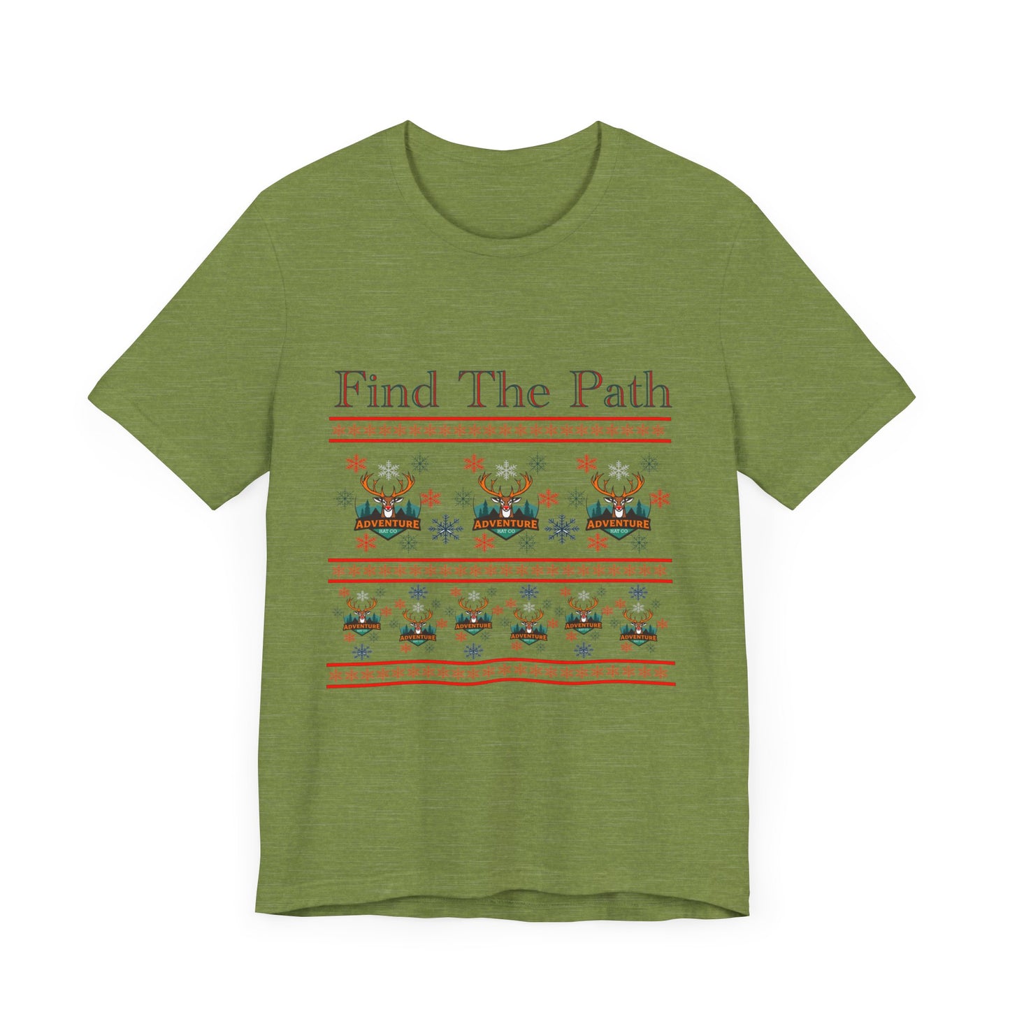 Adventure Hat Co Ugly Christmas Sweater T-shirt Unisex Jersey Short Sleeve Tee