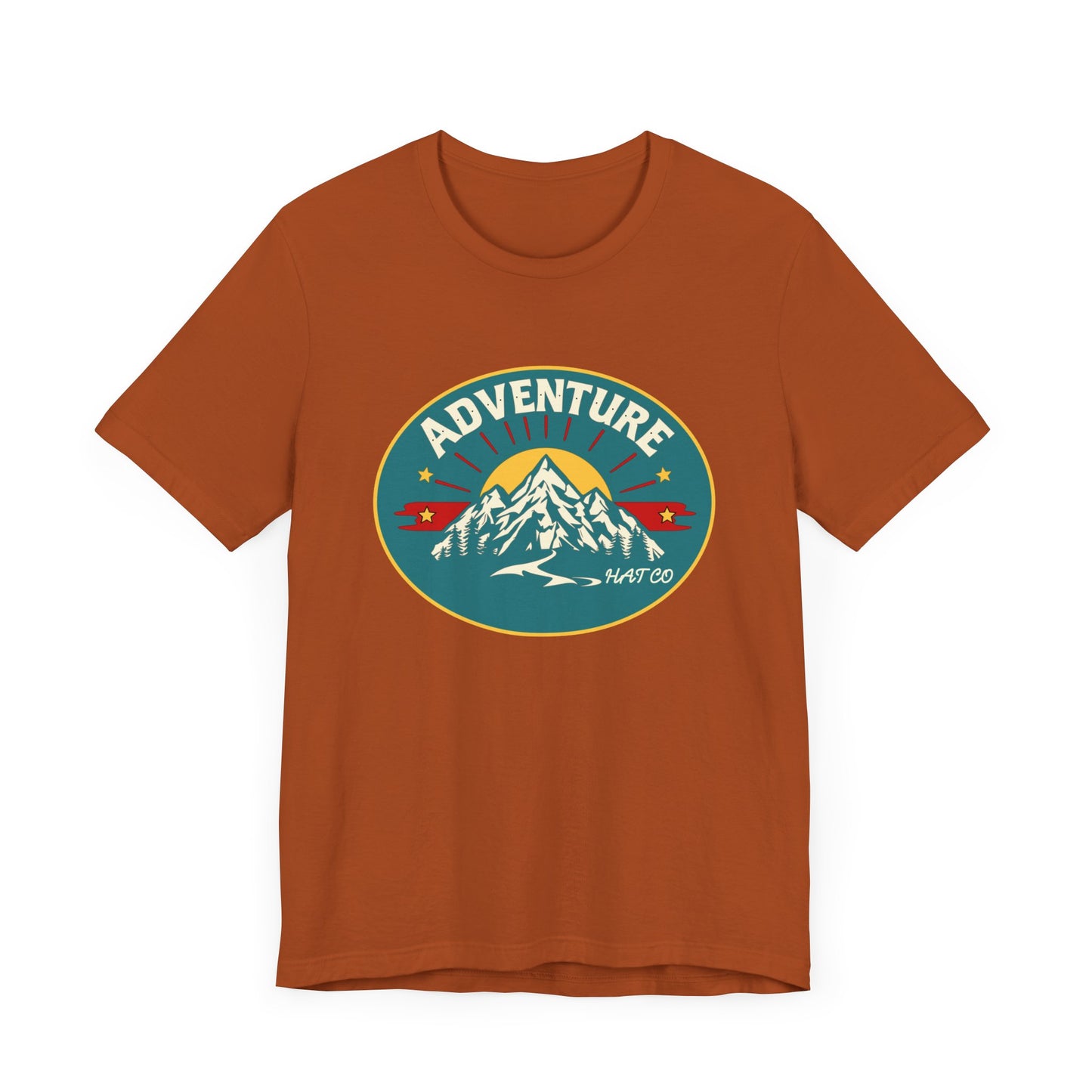 Adventure Hat Co Unisex Tee - Mountain and Sun Design