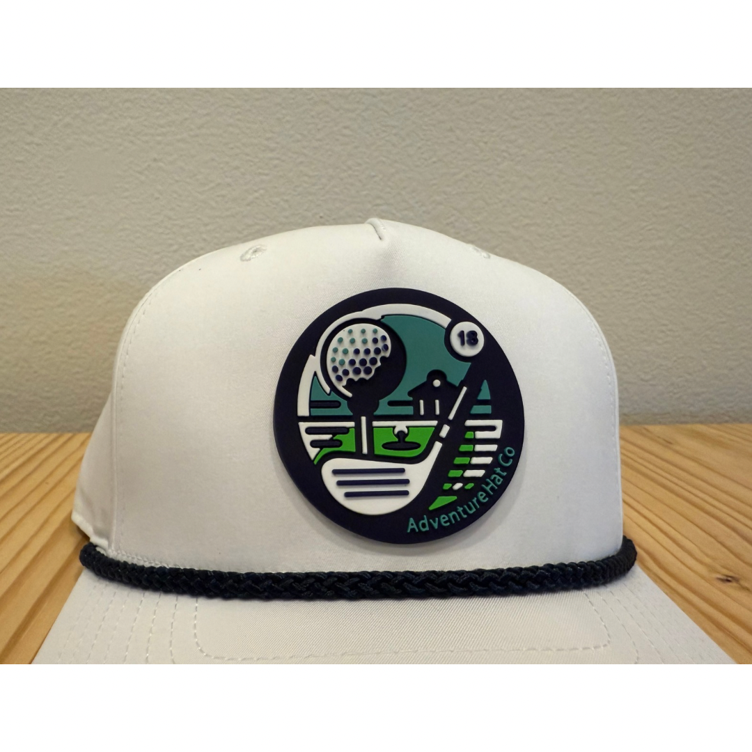 Adventure Hat Co Golf Rope Hat With PVC (Rubber) Patch