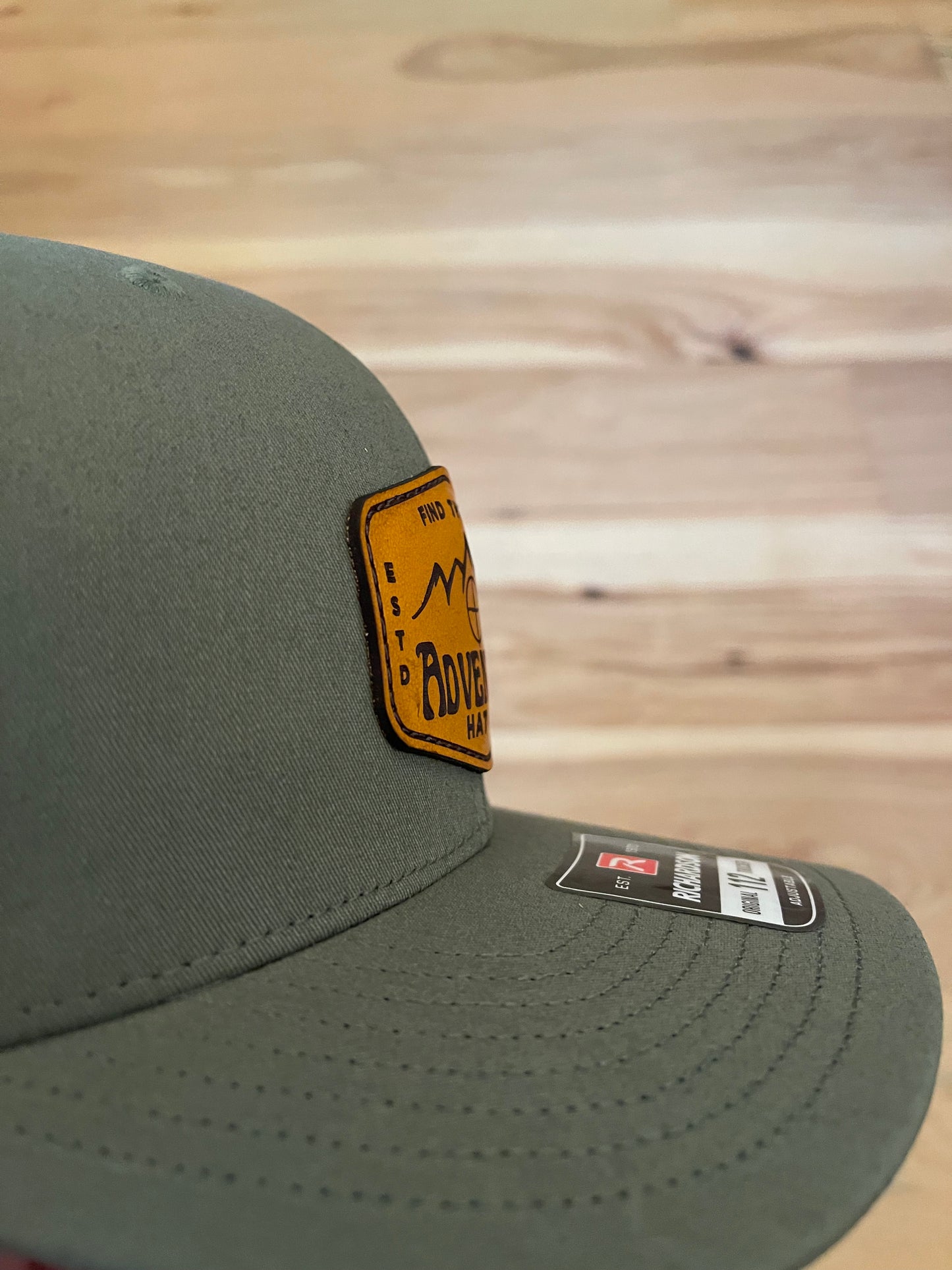 Adventure Hat Co Leather Mountain Patch Trucker Hat