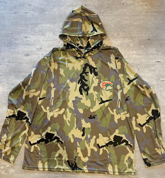 Adventure Hat Co Custom Camouflage Fishing Hoodie